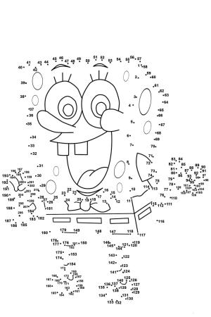 Sünger Bob boyama sayfası, SpongeBob coloring page, Sünger Bob Noktadan Noktaya, 