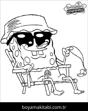 Sünger Bob boyama sayfası – çocuklar için, çizgi film temalı