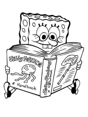 Sünger Bob boyama sayfası, SpongeBob coloring page, Sünger Bob Okuma Kitabı, 