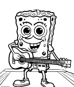 Sünger Bob boyama sayfası, SpongeBob coloring page, , 