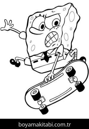 Sünger Bob boyama sayfası – çocuk aktivitesi, PDF indir