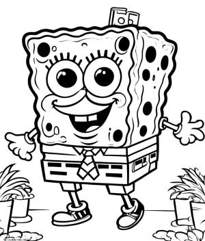 Sünger Bob boyama sayfası, SpongeBob coloring page, , 