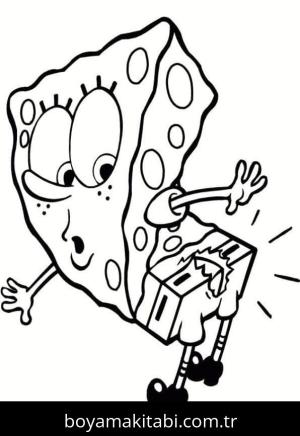 Sünger Bob boyama sayfası – evde etkinlik, ücretsiz yazdır