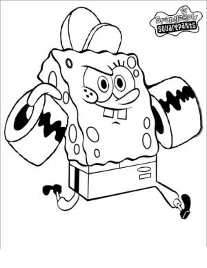 Sünger Bob boyama sayfası, SpongeBob coloring page, Sünger Bob Eğitimi, 