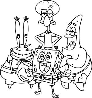 Sünger Bob boyama sayfası, SpongeBob coloring page, , 