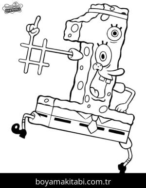 Sünger Bob boyama sayfası – boyama çalışması, yaratıcılığı geliştirir