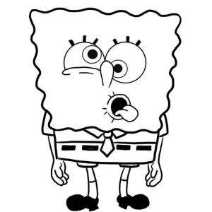 Sünger Bob boyama sayfası, SpongeBob coloring page, Komik Sünger Bob, 