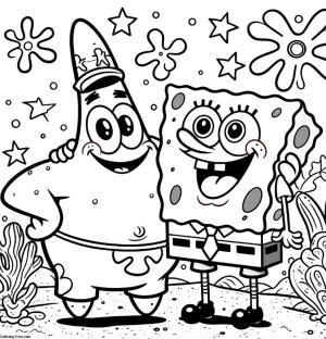 Sünger Bob boyama sayfası, SpongeBob coloring page, , 