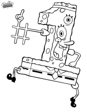 Sünger Bob boyama sayfası, SpongeBob coloring page, 1 Sünger Bob, 