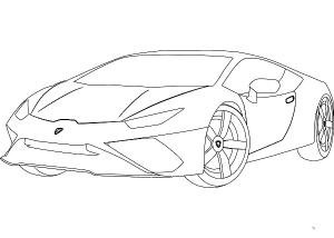 Süper Araba boyama sayfası,  coloring page, Lamborghini Huracan, 