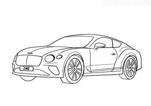 Süper Araba boyama sayfası,  coloring page, Bentley Continental, 