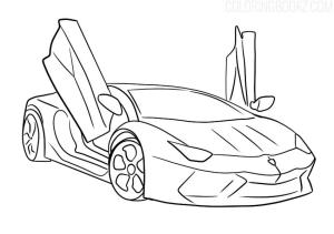 Süper Araba boyama sayfası,  coloring page, Lamborghini Aventador, 