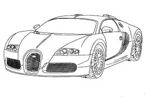 Süper Araba boyama sayfası,  coloring page, Bugatti, 