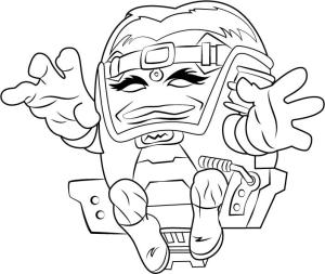 Süper Kahraman Kadrosu Gösterisi boyama sayfası,  coloring page, MODOK Volando, 