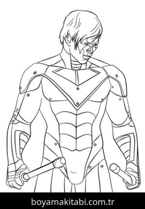 Süper Kahraman boyama sayfası – çocuk aktivitesi, PDF indir