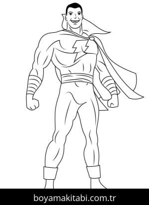 Süper Kahraman boyama sayfası – yaratıcılığı geliştirir, keyifli zaman