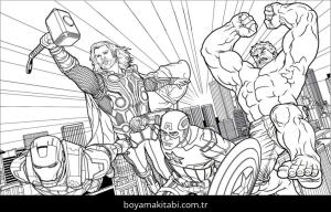 Süper Kahraman boyama sayfası – renkli çizimler, okul öncesi