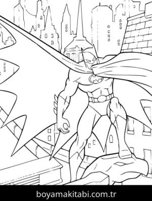 Süper Kahraman boyama sayfası – okul öncesi, evde etkinlik