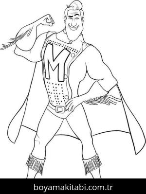 Süper Kahraman boyama sayfası – eğitici aktivite, yaratıcılık