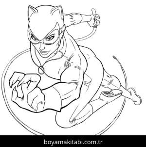 Süper Kahraman boyama sayfası – kolay boyama, eğitici aktivite