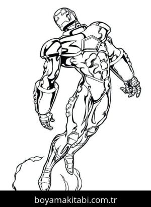 Süper Kahraman boyama sayfası – çizgi film temalı, basit çizim
