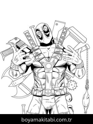 Süper Kahraman boyama sayfası – keyifli zaman, renkli çizimler