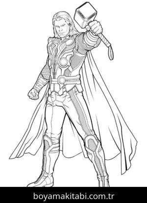 Süper Kahraman boyama sayfası – PDF indir, sevimli karakter