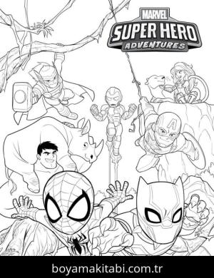 Süper Kahraman boyama sayfası – boyama etkinliği, çocuk aktivitesi