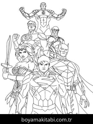 Süper Kahraman boyama sayfası – sanatsal çalışma, çocuklar için