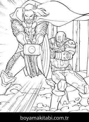 Süper Kahraman boyama sayfası – çocuklar için, çizgi film temalı