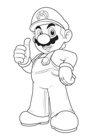 Süper Mario boyama sayfası,  coloring page, Mario Yüksek, 