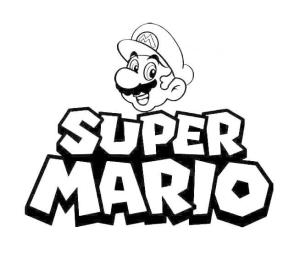 Süper Mario boyama sayfası,  coloring page, Süper Mario Logosu, 