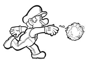 Süper Mario boyama sayfası,  coloring page, Ateşli Mario, 