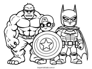 Superhero boyama sayfası – yaratıcılığı geliştirir, keyifli zaman