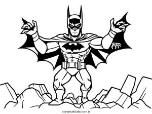 Superhero boyama sayfası – renkli çizimler, okul öncesi