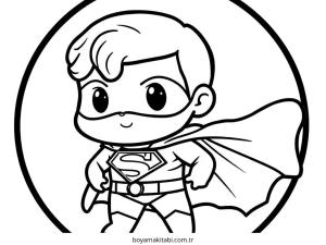 Superhero boyama sayfası – boyama çalışması, yaratıcılığı geliştirir