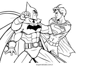 Superhero boyama sayfası – keyifli zaman, renkli çizimler