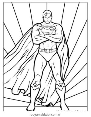 Superhero boyama sayfası – eğitici aktivite, yaratıcılık