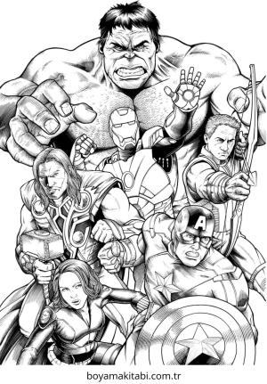 Superhero boyama sayfası – basit çizim, kolay boyama