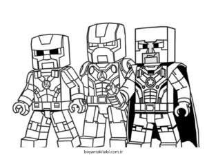 Superhero boyama sayfası – basit çizim, kolay boyama