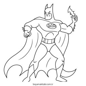 Superhero boyama sayfası – çocuklar için, çizgi film temalı