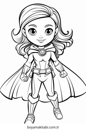 Superhero boyama sayfası – renkli çizimler, okul öncesi