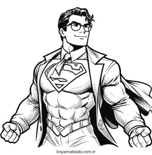 Superman boyama sayfası – çocuk aktivitesi, PDF indir