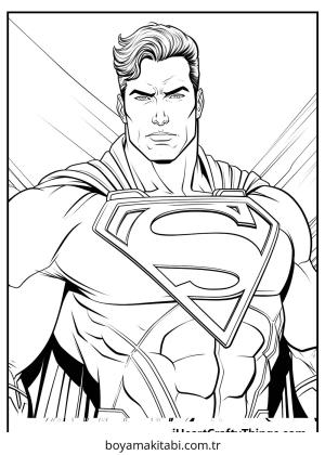 Superman boyama sayfası – eğitici aktivite, yaratıcılık