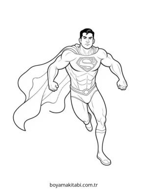 Superman boyama sayfası – boyama etkinliği, çocuk aktivitesi