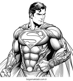 Superman boyama sayfası – kolay boyama, eğitici aktivite