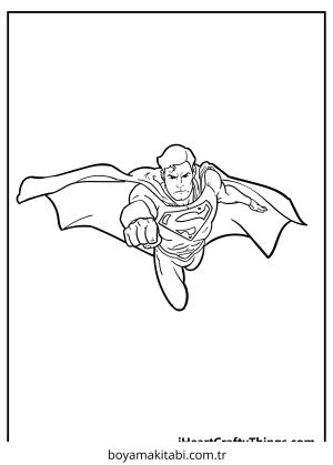 Superman boyama sayfası – ücretsiz yazdır, boyama etkinliği