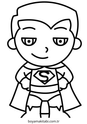 Superman boyama sayfası – okul öncesi, evde etkinlik