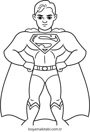 Superman boyama sayfası – çocuklar için, çizgi film temalı