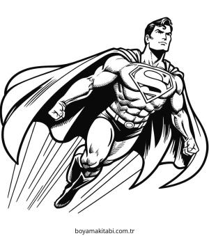 Superman boyama sayfası – okul öncesi, evde etkinlik